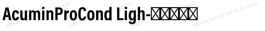 AcuminProCond Ligh字体转换
